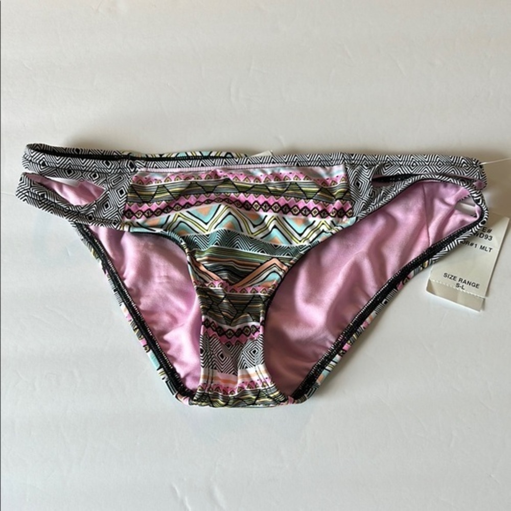 Bikini Lab colorful bikini swim bottoms size small NWT
